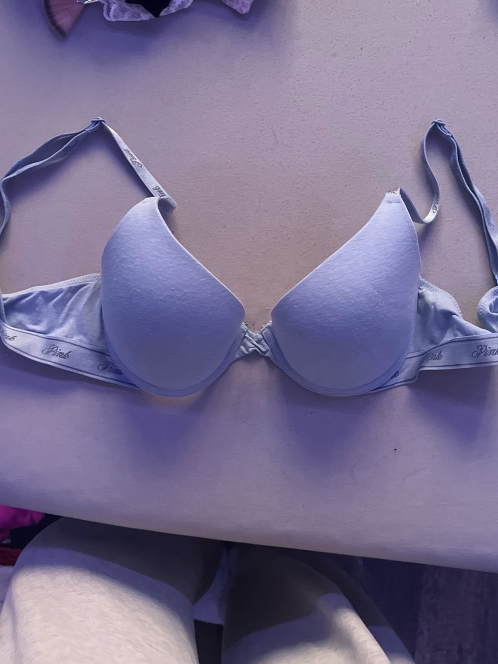 PINK Victoria's Secret Light Blue Padded T-Shirt Bra